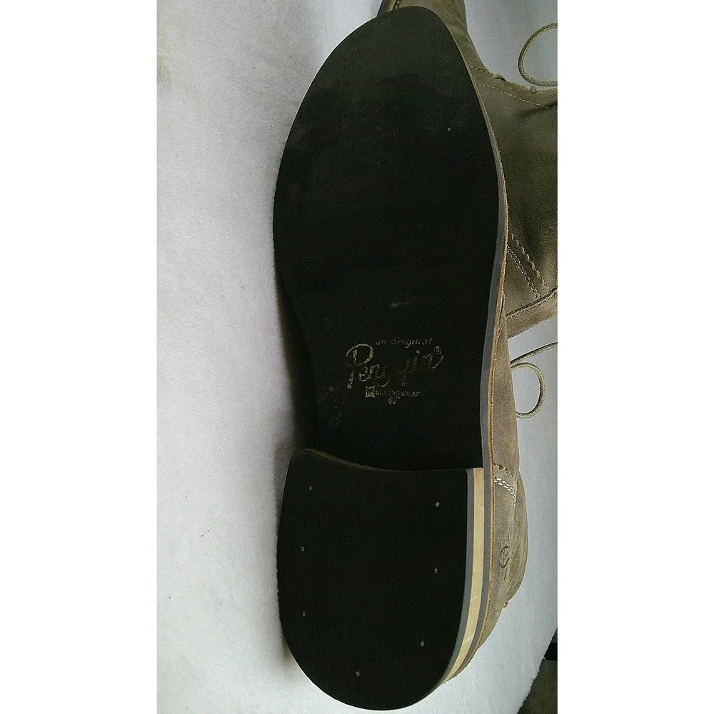 Original Penguin Monty Mens Leather Chukka Boots Brown Olive 10.5 OP100199